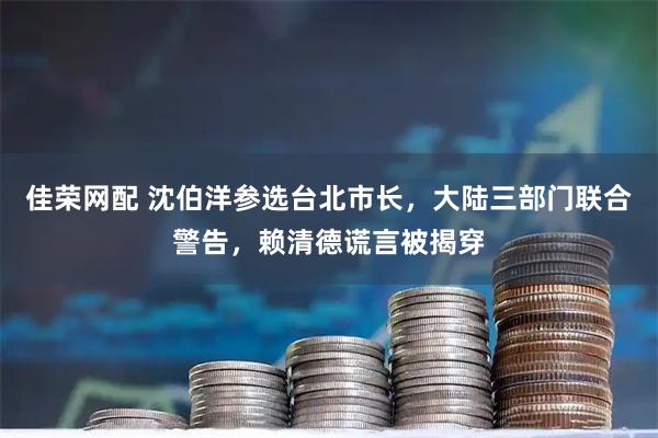 佳荣网配 沈伯洋参选台北市长,大陆三部门联合警告,赖清德谎言被揭穿